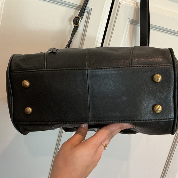 SORAL‎ New York Black Leather Convertible Shoulder Handbag - Picture 3 of 10